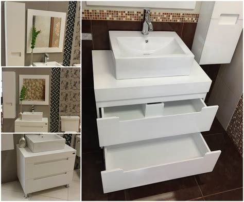 Muebles Para Baño Mdf Color Blanco Espejo Y Gabinete Aby 9 967 23