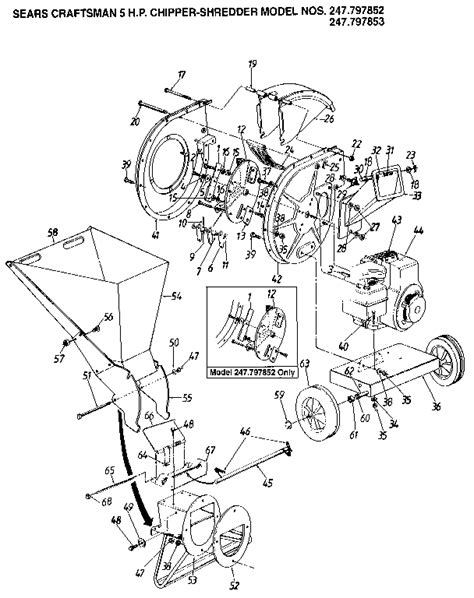 craftsman chipper shredder parts model  sears partsdirect