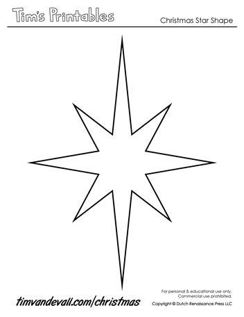 christmas star templates star template star template printable