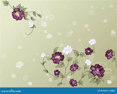elegant floral wallpaper stock vector illustration  retro