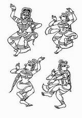 Kalamkari Madhubani Krishna Andhra Kerala Dance sketch template
