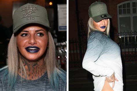 jemma lucy suffers booty breakout as she wrestles with her hemline in