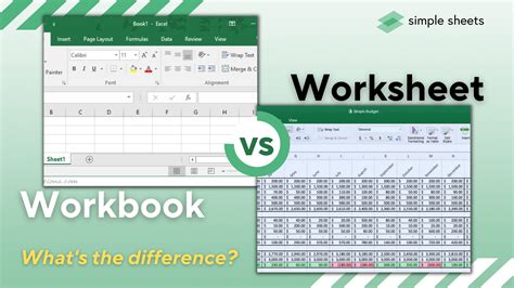 excel workbook  worksheet whats  difference