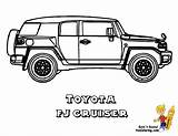 Cruiser Coloring Toyota Fj Pages Truck Yescoloring Trucks 4x4 Rig Big sketch template