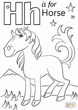 Toddlers Supercoloring Phonics Horses sketch template