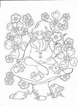 Coloring Mushroom Pages Gnome Gnomes Mushrooms Adult Digi Stamps Adults Printable Backgrounds sketch template