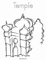 Temple Coloring Mosque Pages Judaism Synagogue Noodle Outline Twistynoodle Twisty Favorites Login Add Built California Usa Popular sketch template
