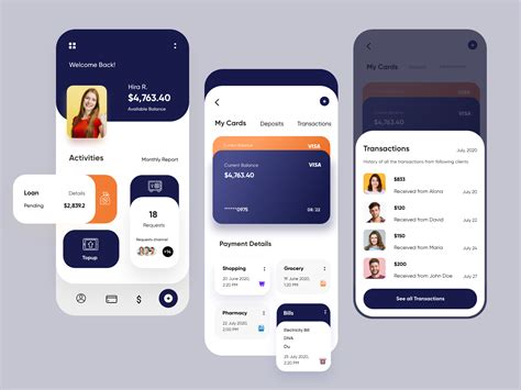 banking mobile application uxui design  hira riaz  upnow studio  dribbble
