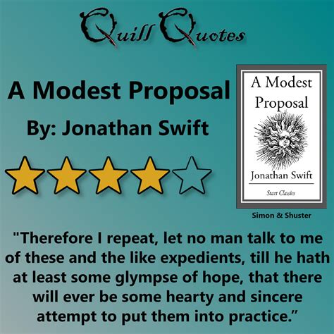 a modest proposal by jonathan swift quill quotes