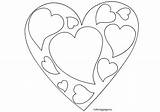 Heart Coloring Pages Double Hearts Small Valentine Valentines Colouring Getcolorings Color Shape Printable Print sketch template