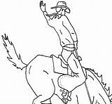 Coloring Horseback Cowboy Coloringcrew sketch template