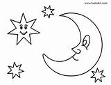 Moon Coloring Pages Printable Stars Kids Star Dot Colouring Sheets Smiling Nature Worksheets Drawing Choose Board Tk sketch template