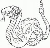 Rattlesnake sketch template