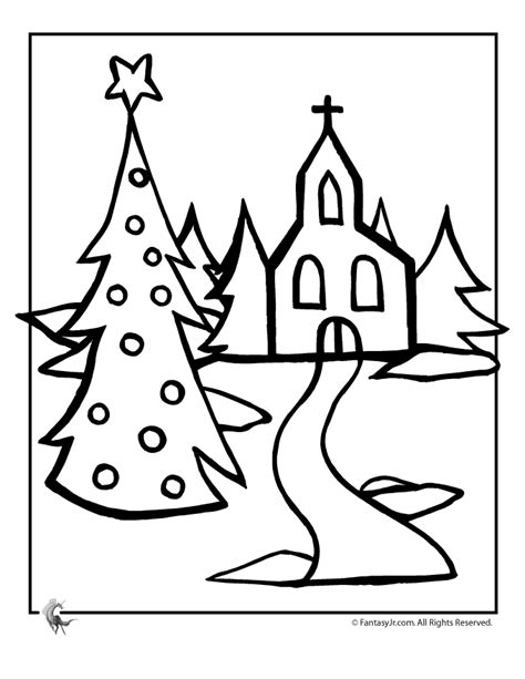 christmas church coloring page woo jr kids activities