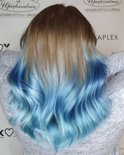 blonde hair blue tips