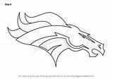Broncos Denver Logo Draw Drawing Step Pages Nfl Boise State Coloring Drawings Template Sketch Tutorials Football Templates Drawingtutorials101 Paintingvalley sketch template
