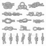 Knots Knot Nautical Tattoo Drawing Rope Illustrations Different Choose Board Hand sketch template