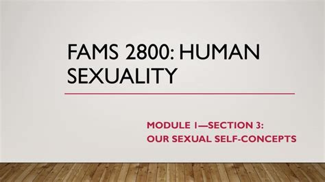 lecture 3 introduction to sexual self concept