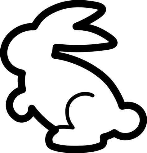 bunny outline clip art  clkercom vector clip art  royalty