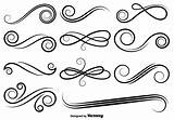 Flourish Vector Swirl Swirls Lines Elegant Graphics Scrolls Set Downloads Vectors Getdrawings Calligraphy Vecteezy Icons Border Edit Happymeluv sketch template