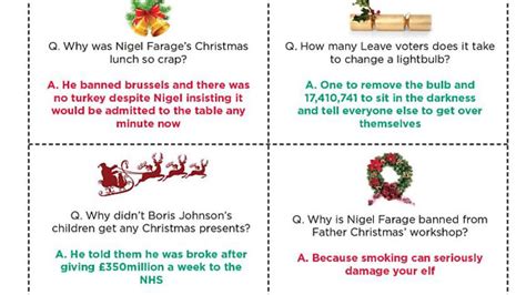 brexit christmas cracker jokes     break  xmas lunch