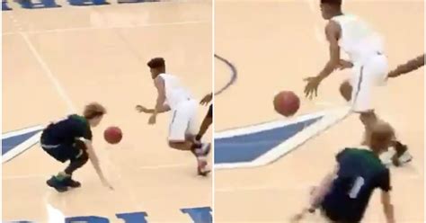lamelo ball got juked out of shoes in playoff game