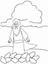 Coloring Elijah Pages Clouds Dark Bible sketch template