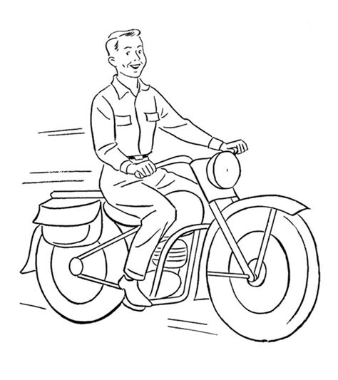 motorcycle coloring pages  printable  kids
