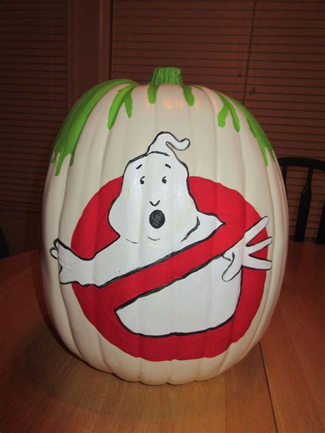ghostbusters inspired pumpkin  painted   husbands