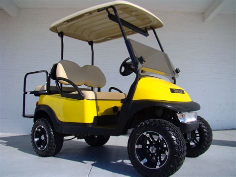 yellow lifted club car precedent golf cart golf carts lifted