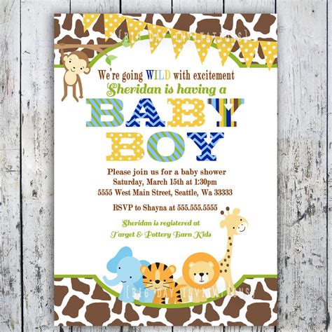 printable baby shower invitations  boys