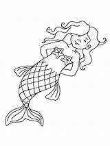 Coloring Pages Mermaid Mermaids Printable Kids Ariel sketch template