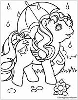 Pony Little Online Rain Pages Coloring Color sketch template