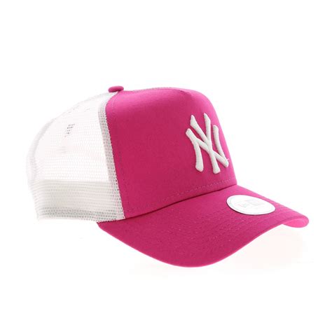 new york yankees trucker pink white cap new era reference 8794