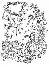 Zentangl Vectorillustratie Vectoreps Baum Tangle Womb Sitzt Aufpassen Gymnast Beam Gemaakte Uterus Kleuren Tanvetka Blumen Bloemen Slaapt Schläft sketch template