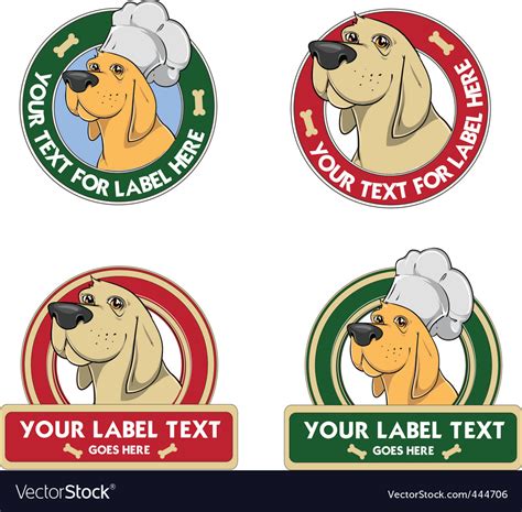 dog labels royalty  vector image vectorstock
