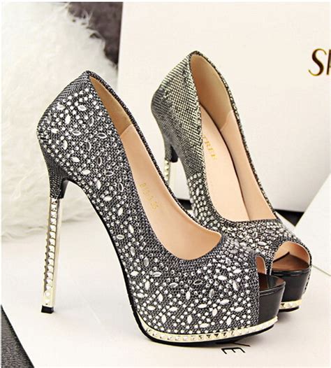 sexy women heels bling crystal rhinestone platform high heel party