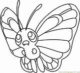 Butterfree Colouring Pokémon Vivillon Coloringpages101 sketch template