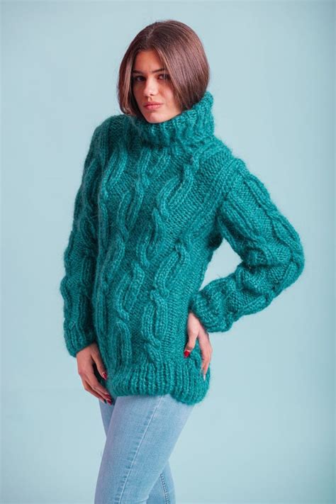 groene trui aran trui voor vrouwen coltrui pullover womens etsy nederland groene trui aran