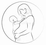 Zwangere Moeder sketch template