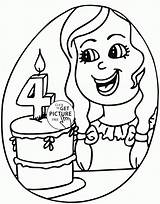 Coloring Pages Birthday Fourth Kids Printables Wuppsy Girls Happy Printable Holiday sketch template