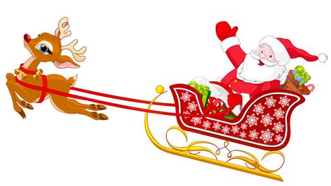 santa  reindeer  sled png clipart clipart  clipart