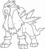 Entei Coloring Pages Pokemon Printable Drawing Generation Print Kids Sheets sketch template
