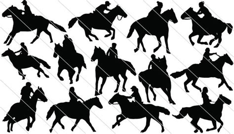 barrel racing silhouette stock horse silhouette silhouette vector
