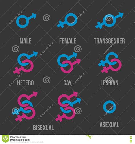 sexual orientation vector icons stock vector