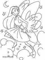 Wand Coloring Pages Dancing Fairy Getcolorings Getdrawings sketch template