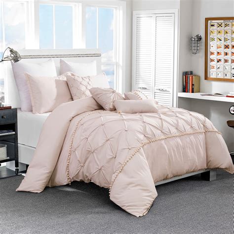 hgmart bedding comforter set bed   bag  piece luxury pinch pleat microfiber bedding sets