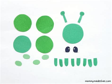 cute paper caterpillar craft   template