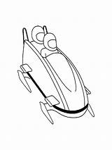 Bobsleigh Bobsled sketch template