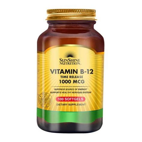 Vitamin B 12 1000mcg Tablet 100s Sunshine Nutrition